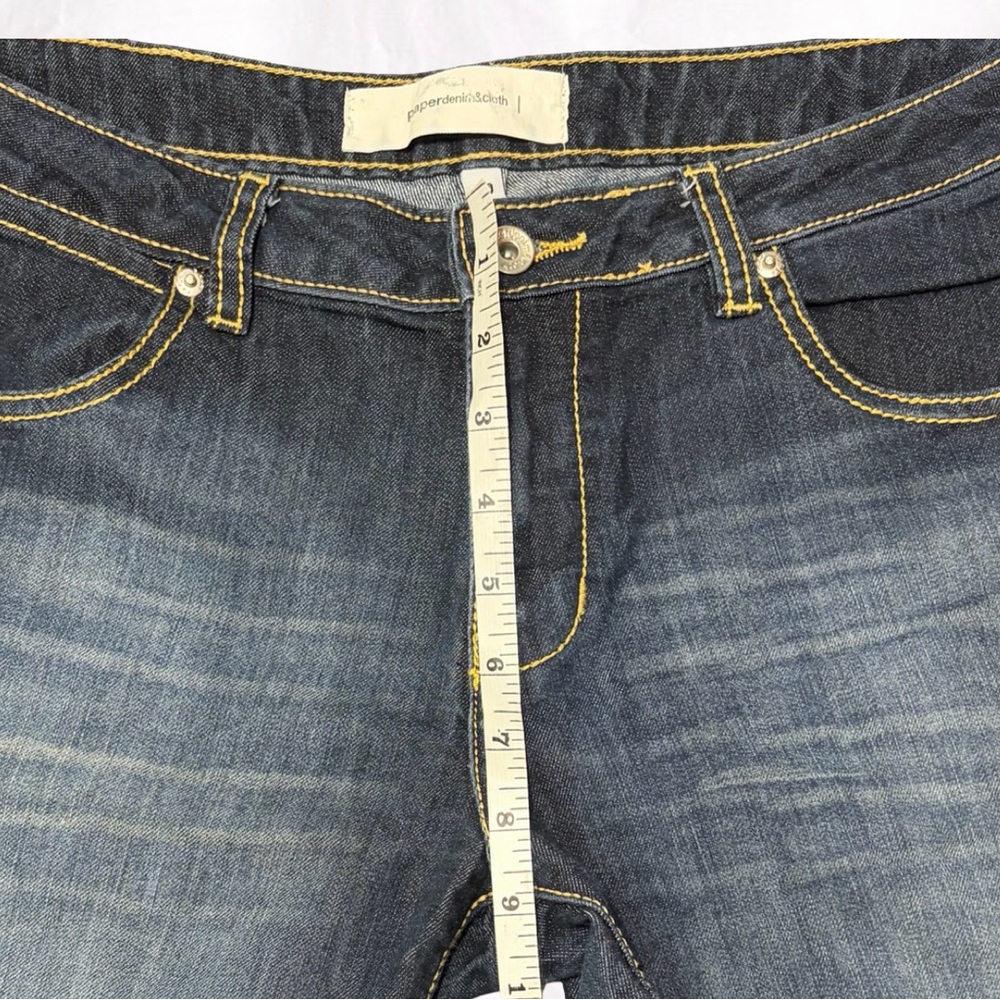 Paper Denim & Cloth 2000s-Era Mid-Rise Flare Jeans Women’s Size 10 Dark Wash - Picture 6 of 9
